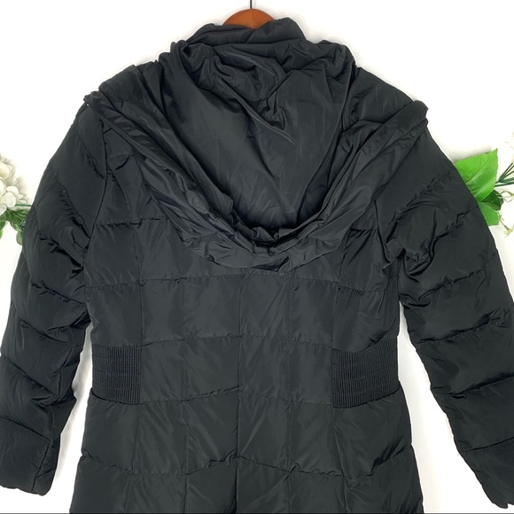 COLE HAAN Signature Long Quilted Black Jacket - Picture 7 of 9